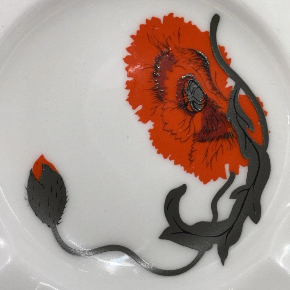 Vintage Wedgwood Cornpoppy ASHTRAY Susie Cooper Design 1980's Bone China England